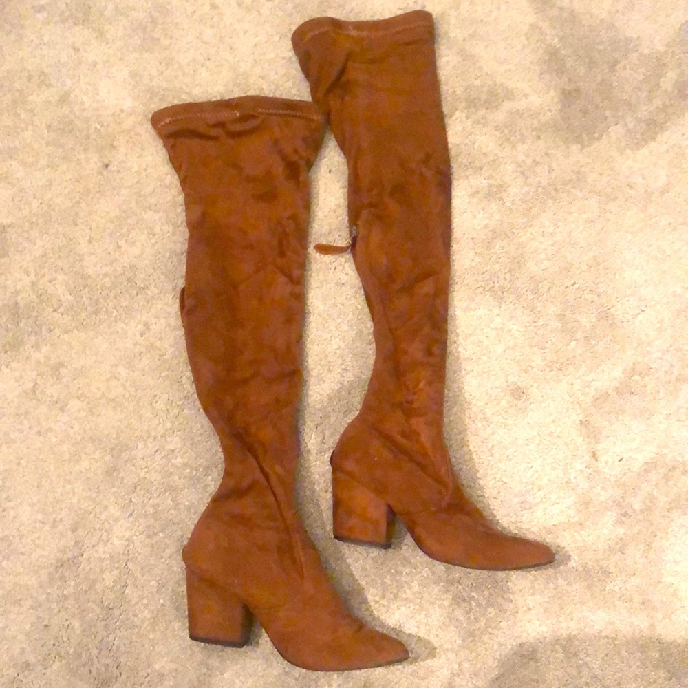 Over the Knee Boots. Goodnight Macaroon Dupe. Barely used. Size 9 or 40.